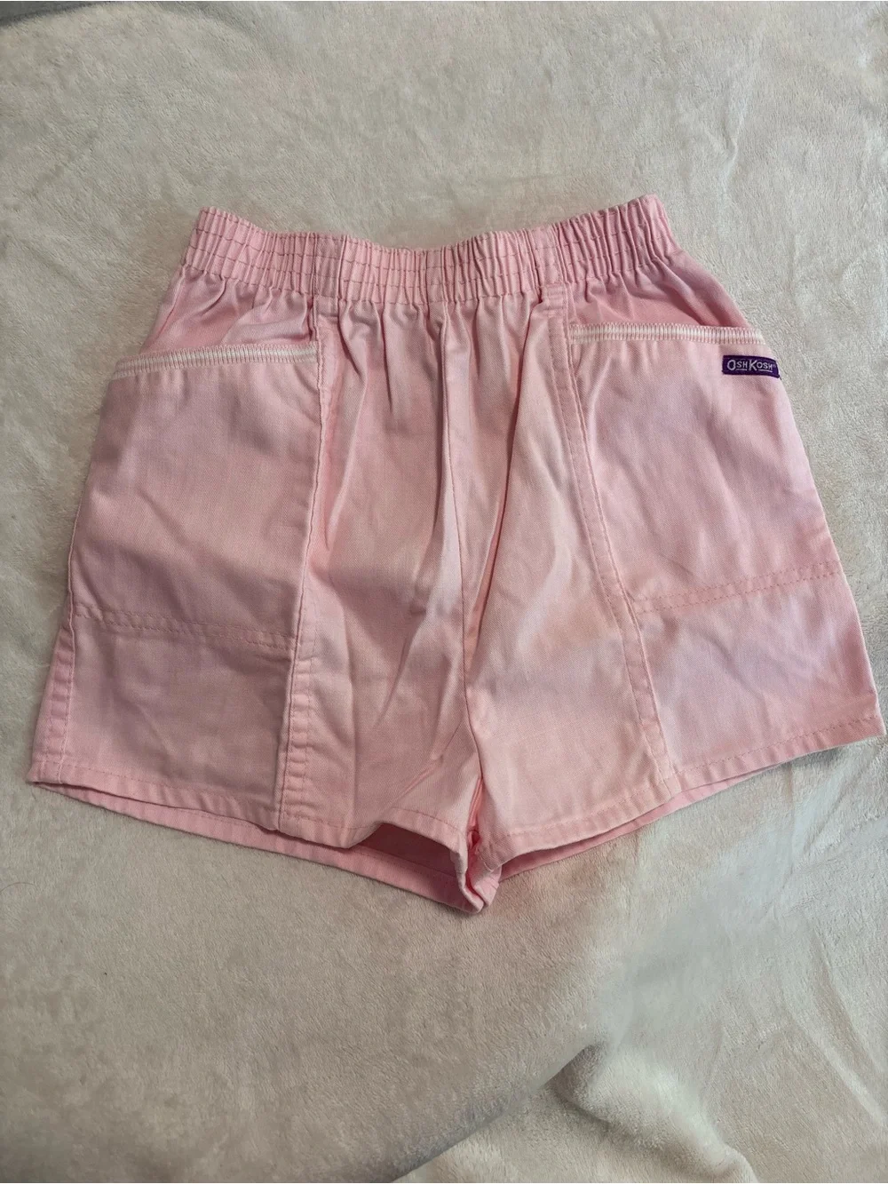 Vintage OshKosh paper bag pink pull on shorts size 14